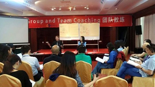 Participants attending the original Group and Team Coaching certification training described in this 2015 article.