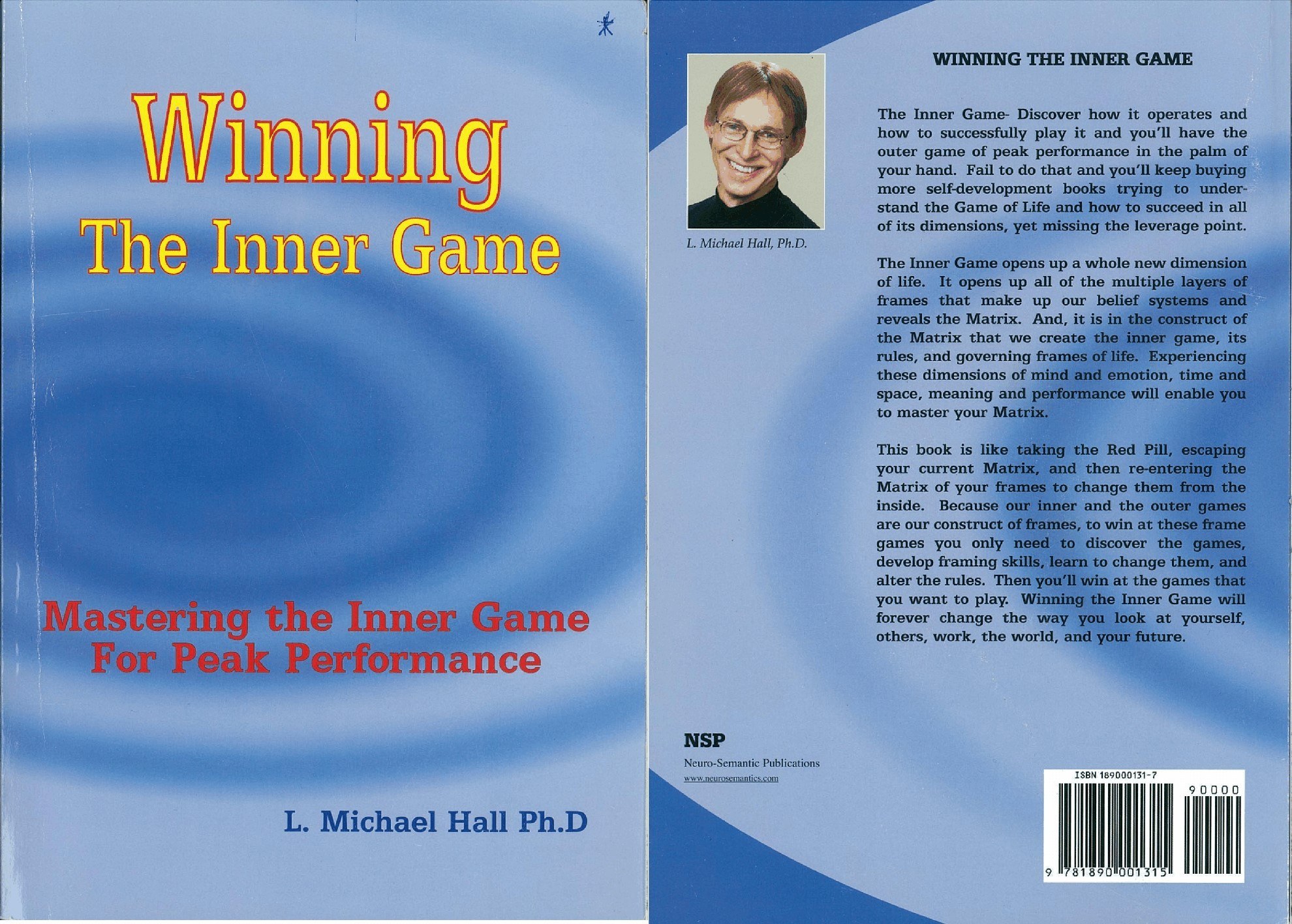 Original front-and-back cover spread for Winning the Inner Game by L. Michael Hall, Ph.D.
