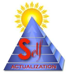 Original Self Actualization emblem, preserved from the printed article masthead.