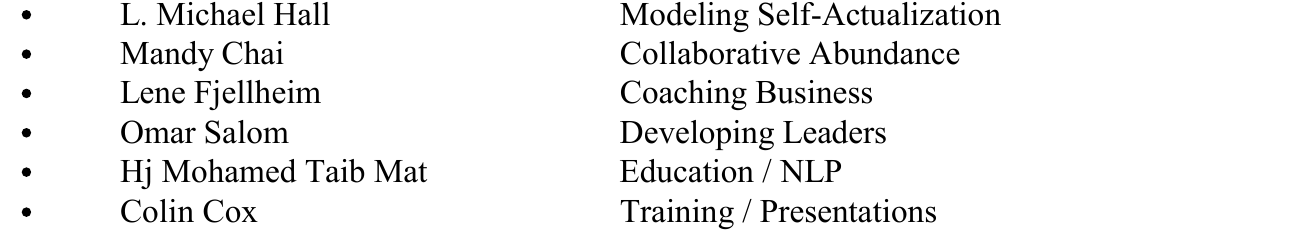 Original keynote list. A readable transcription follows.